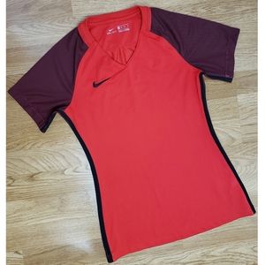 Women's Nike DRI-FIT red ❤ shirt.
